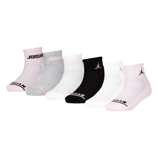 JORDAN KIDS ANKLE SOCKS 6 PACK 'PINK FOAM' GJ0458-A9Y