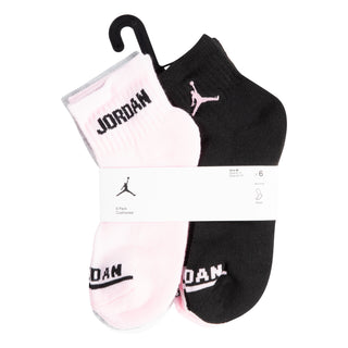 JORDAN KIDS ANKLE SOCKS 6 PACK 'PINK FOAM' GJ0458-A9Y