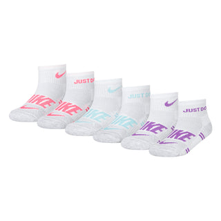 NIKE KIDS BLOCK ANKLE SOCKS 6 PACK 'WHITE' GN0704-001