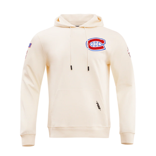 PRO STANDARD MONTREAL CANADIENS CLASSIC CHENILLE DOUBLE KNIT PULLOVER HOODIE "EGGSHELL" HMC560588-EGG