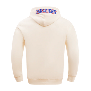 PRO STANDARD MONTREAL CANADIENS CLASSIC CHENILLE DOUBLE KNIT PULLOVER HOODIE "EGGSHELL" HMC560588-EGG