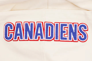 PRO STANDARD MONTREAL CANADIENS CLASSIC CHENILLE DOUBLE KNIT PULLOVER HOODIE "EGGSHELL" HMC560588-EGG