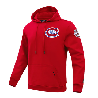 PRO STANDARD MONTREAL CANADIENS CLASSIC CHENILLE DOUBLE KNIT PULLOVER HOODIE "RED" HMC560588-RED