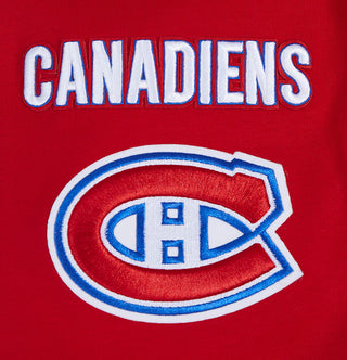 PRO STANDARD MONTREAL CANADIENS CLASSIC CHENILLE DOUBLE KNIT PULLOVER HOODIE "RED" HMC560588-RED