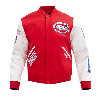 PRO STANDARD MONTREAL CANADIENS CLASSIC WOOL VARSITY JACKET "RED/WHITE" HMC660875-RDW