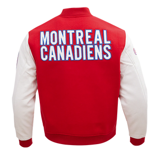 PRO STANDARD MONTREAL CANADIENS CLASSIC WOOL VARSITY JACKET "RED/WHITE" HMC660875-RDW
