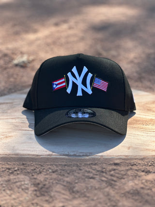 NEW ERA NEW YORK YANKEES 9FORTY A-FRAME CORDUROY SNAPBACK PUERTO RICE X USA