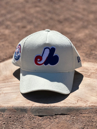 NEW ERA 9FORTY A-FRAME MONTREAL EXPOS CODUROY "CREAM" CLUB BASEBALL PATCH