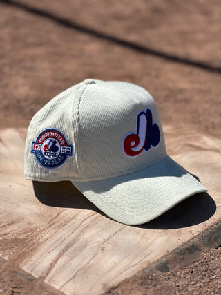 NEW ERA 9FORTY A-FRAME MONTREAL EXPOS CODUROY "CREAM" CLUB BASEBALL PATCH