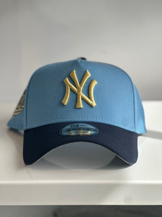 New Era 9Forty A-Frame Yankees 100th Anniversary Stadium Patch Sky Blue/Night Navy 70935807
