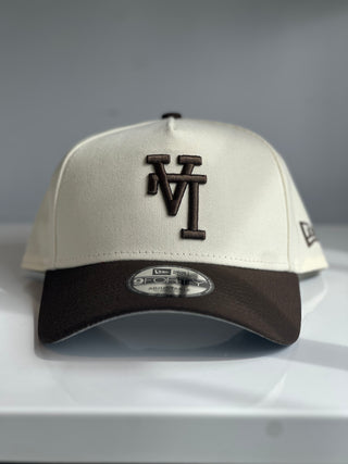 NEW ERA 9FORTY A-FRAME UPSIDE DOWN LA DODGERS "CREAM/MOCHA"