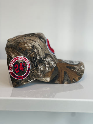 NEW ERA 9FORTY A-FRAME MONTREAL CANADIENS REAL TREE/RED " 24X STANLEY CUP PATCH GREY UV