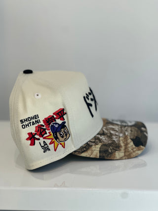NEW ERA 9FORTY A-FRAME SHOHEI OHTANI "LA/JAPAN" REAL TREE/CREAM