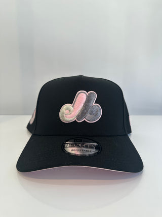 NEW ERA 9FORTY A-FRAME MONTREAL EXPOS BLACK/LIGHT PINK "1982 ALL-STAR GAME" PINK UV