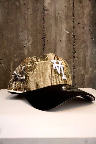 NEW ERA 9FORTY A-FRAME UPSIDE DOWN LA DODGERS "CAMO REALTREE/BLACK" GREY UV