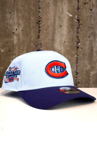 NEW ERA 9FORTY A-FRAME MONTREAL CANADIENS "BABY BLUE/NAVY" ALL STAR GAMES NAVY BLUE UV