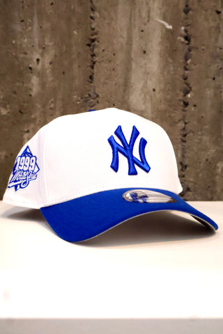 NEW ERA 9FORTY A-FRAME NY YANKEES "WHITE/BLUE" 1999 WORLD SERIES GREY UV