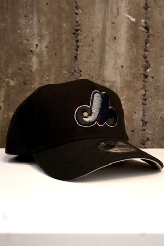NEW ERA 9FORTY A-FRAME MONTREAL EXPOS "BLACK/SILVER" GREY UV