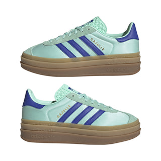 Women's adidas Gazelle Bold "Clear Mint Lucid Blue Gold Metallic" JI2702