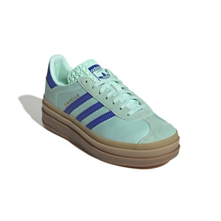 Women's adidas Gazelle Bold "Clear Mint Lucid Blue Gold Metallic" JI2702