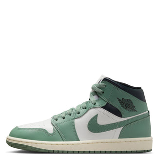 Jordan 1 Mid Jade Smoke (Women's) - BQ6472-130