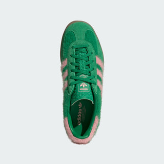 WOMENS ADIDAS GAZELLE INDOOR "GREEN GLOW PINK" JP8342