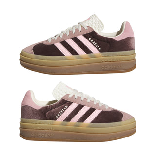 WMN'S ADIDAS GAZELLE BOLD "SHADOW BROWN GLOW PINK VELVET" JQ5143