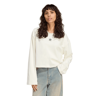 WOMEN'S ADIDAS WHITE ESSENTIALS WINTERIZED WIDE RIB LONGSLEEVE JV7456