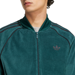MEN'S ADIDAS SST ADICOLOR VELOUR TRACK TOP "AURORA IVY" JX1564
