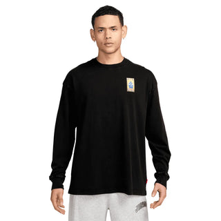 MEN'S AIR JORDAN FLIGHT ESSENTIALS 96 REISSUE LONG SLEEVE " BLACK/GREY" IO0131-010