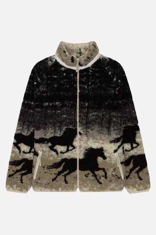 MEN'S KUWALLA TEE PRINTED SHERPA JACKET 'WILD HORSES 2.0' KUL-SFZ3030-0326