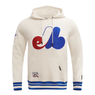 PRO STANDARD MONTREAL EXPOS RETRO CALSSIC PULLOVER HOODIE "EGGSHELL/ROYAL BLUE" LME535540-ERB