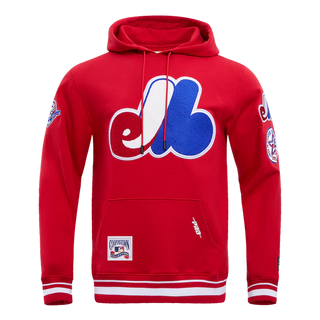 PRO STANDARD MONTREAL EXPOS RETRO CLASSIC PULLOVER HOODIE "RED" LME535540-RED