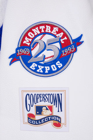 PRO STANDARD MONTREAL EXPOS RETRO CLASSIC RIB WOOL VARSITY JACKET "ROYAL BLUE/RED" LME635547-RYR