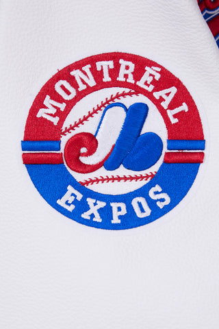 PRO STANDARD MONTREAL EXPOS RETRO CLASSIC RIB WOOL VARSITY JACKET "ROYAL BLUE/RED" LME635547-RYR