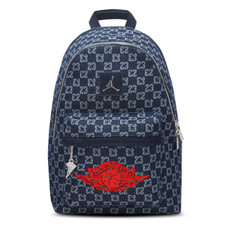 AIR JORDAN MONOGRAM JACQUARD DENIM BACKPACK "DK INDIGO RINSE/BLACK" JAM-BK 9259