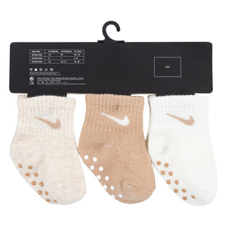 NIKE BABY NO-SLIP SOCKS 6-12MOS  'SAND' MN0053-W67