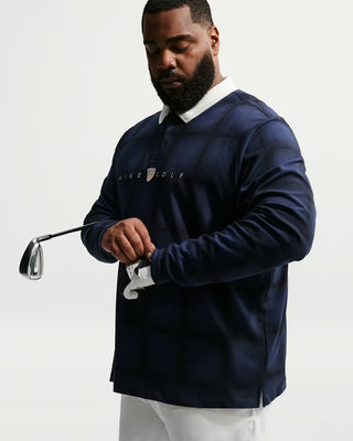 MEN'S NIKE FAIRWAY FRESH LONG SLEEVE POLO "MIDNIGHT NAVY" II0772-410