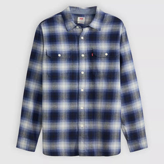 MEN'S LEVI'S PLAID CLASSIC WORKER SHIRT "BLUE" 195870363