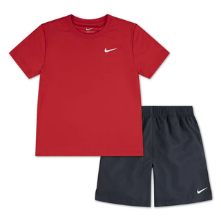 NIKE KIDS DRIFIT WOVEN SHORT SET 'DARK GREY' 76N823-G9Q