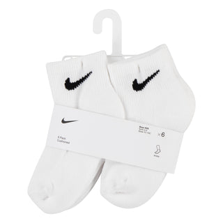 NIKE KIDS ANKLE SOCKS 6 PACK 'WHITE' RN0372-001