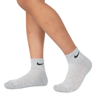 NIKE KIDS ANKLE SOCKS 6PACK 'WHITE/DARK GREY'  RN0372-W2F