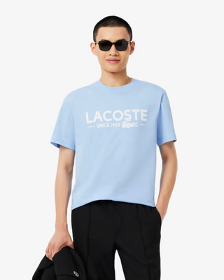 T-shirt en coton imprimé LACOSTE pour homme BLEU PASTEL TH6541-52 HBP