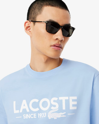 T-shirt en coton imprimé LACOSTE pour homme BLEU PASTEL TH6541-52 HBP