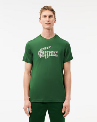 T-shirt de tennis en piqué Ultra Dry pour homme LACOSTE VERT PIN TH2623-51 132
