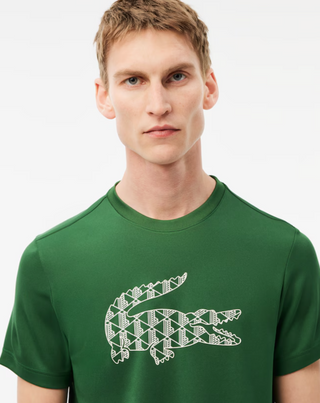 T-shirt de tennis en piqué Ultra Dry pour homme LACOSTE VERT PIN TH2623-51 132