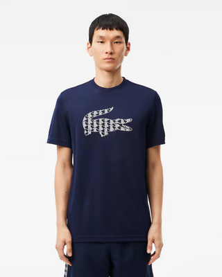 T-shirt de tennis en piqué Ultra Dry pour homme LACOSTE BLEU MARINE TH2623-51 166