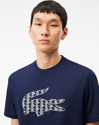 T-shirt de tennis en piqué Ultra Dry pour homme LACOSTE BLEU MARINE TH2623-51 166