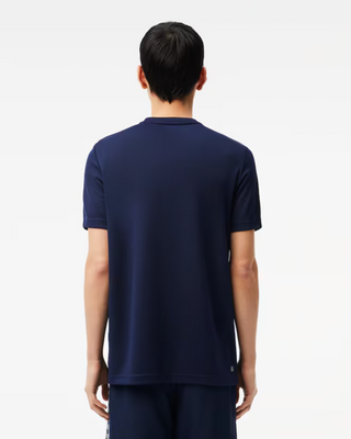 T-shirt de tennis en piqué Ultra Dry pour homme LACOSTE BLEU MARINE TH2623-51 166