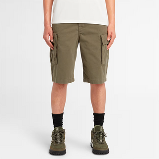 MEN'S TIMBERLAND TWILL CARGO SHORTS "LEAF GREEN" TB0A5U1BA58